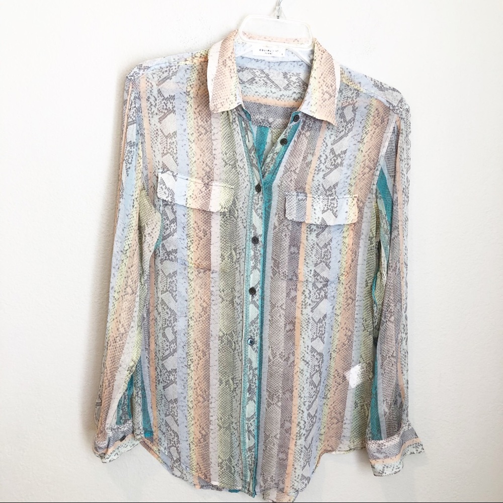 Equipment Multicolor Striped Blouse
